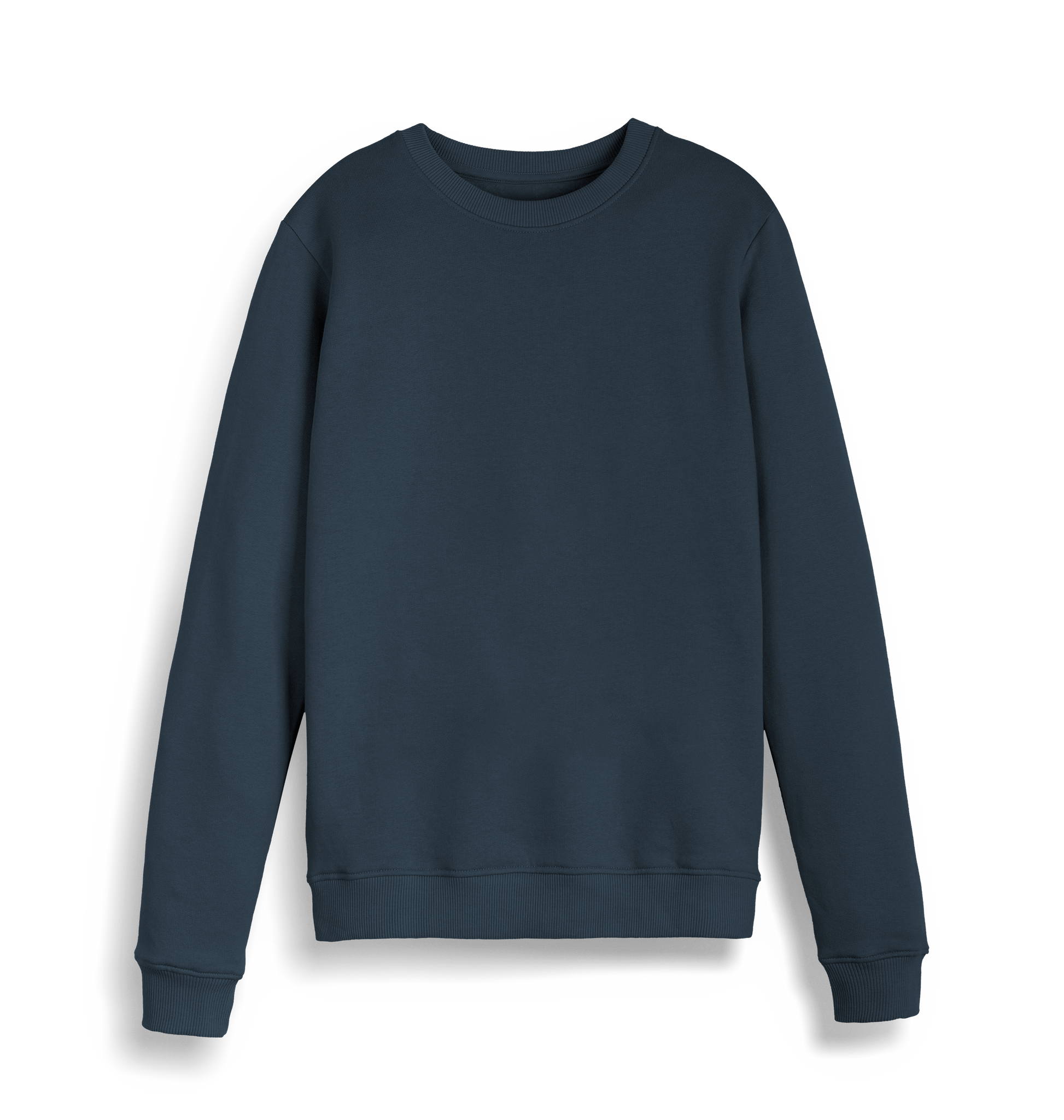 Navy Blue Printed Sweater Front