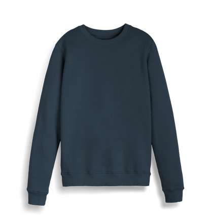 Navy Blue Printed Sweater Front