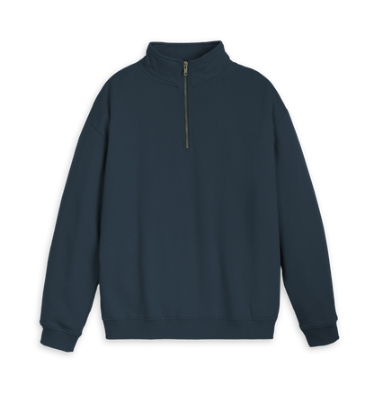 Navy Printed Sweater Front