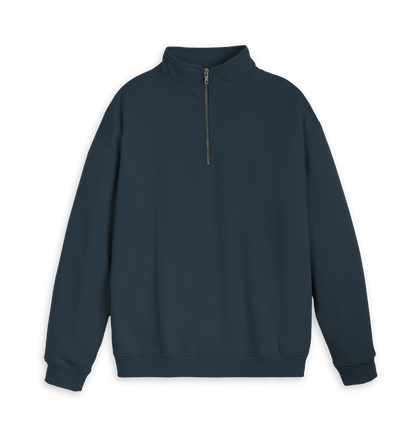 Navy Printed Sweater Front