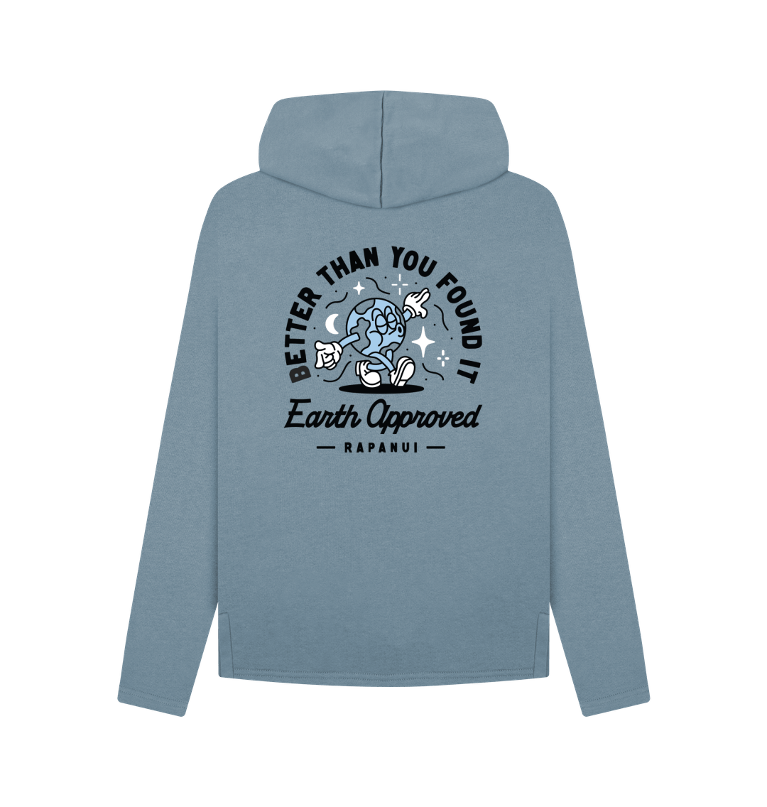 Stone Blue Printed Hoody Back