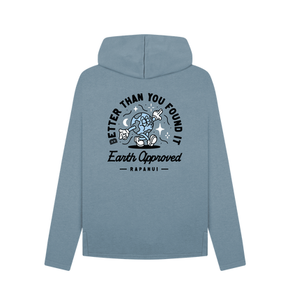 Stone Blue Printed Hoody Back