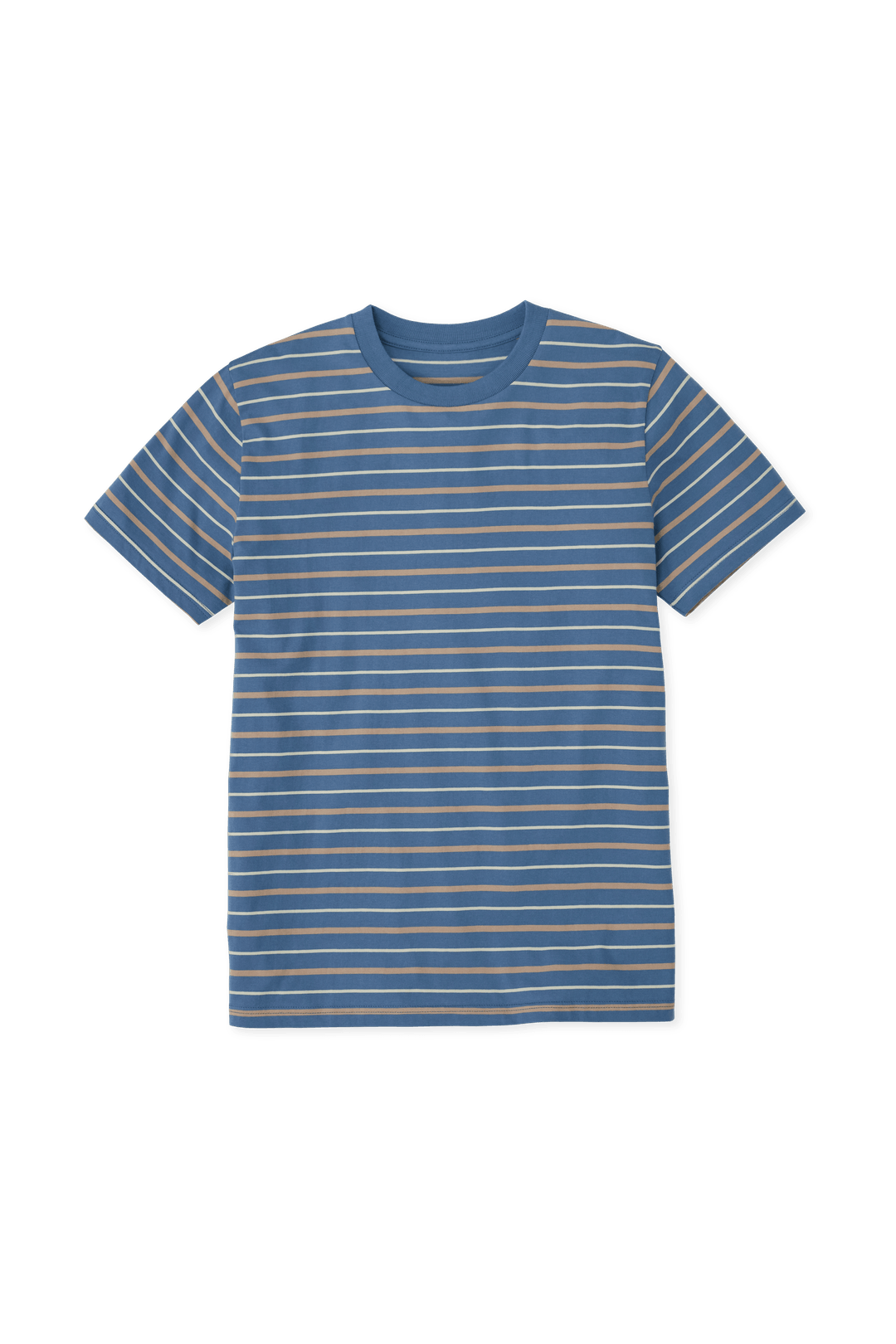 Taupe & Solent Stripes Printed Premium T-Shirt