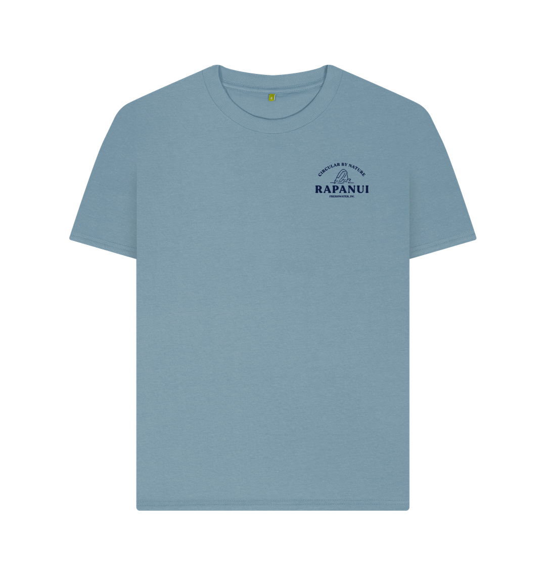 Stone Blue Printed T-shirt Front