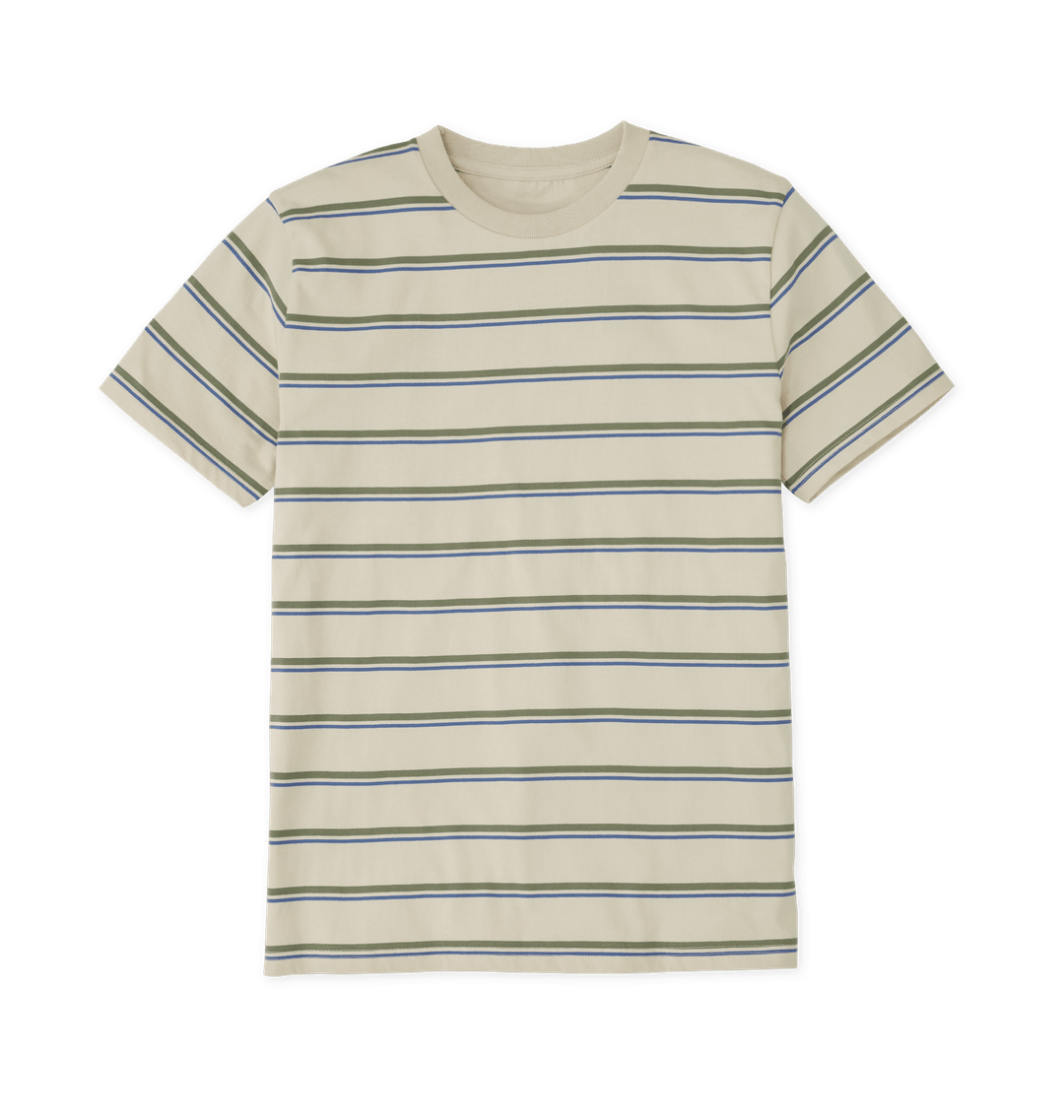 Oat & Solent Stripes Printed Premium T-Shirt Front