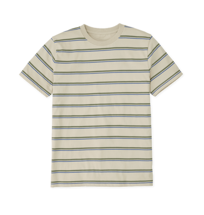 Oat & Solent Stripes Printed Premium T-Shirt Front