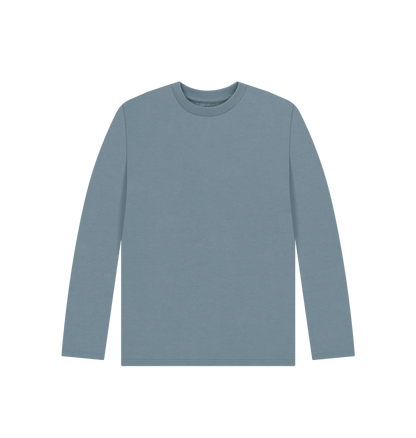 Stone Blue Printed Kids T-Shirt Front