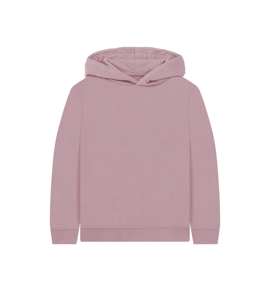 Mauve Printed Kids Hoodie Front