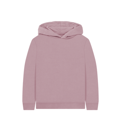 Mauve Printed Kids Hoodie Front