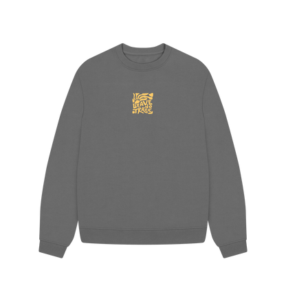 Slate Grey Printed Sweater Front
