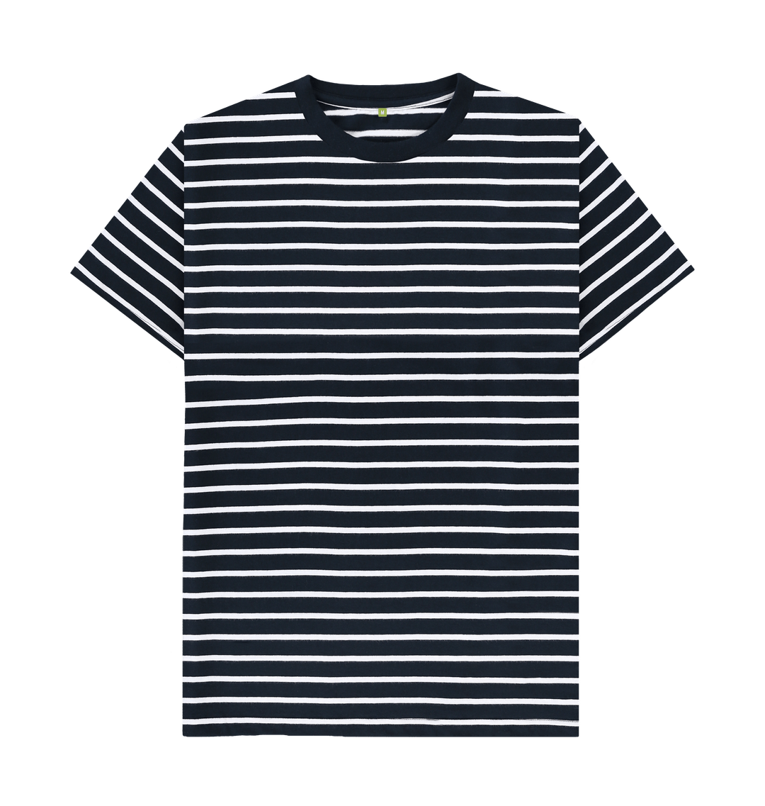 White Stripes Printed Premium T-Shirt Front