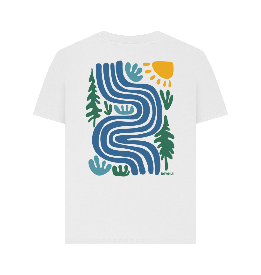 White Printed T-shirt Back