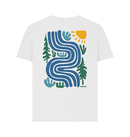 White Printed T-shirt Back