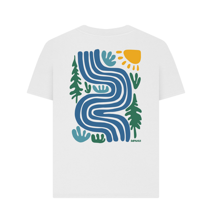 White Printed T-shirt Back