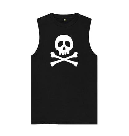 Black Printed Vest Top
