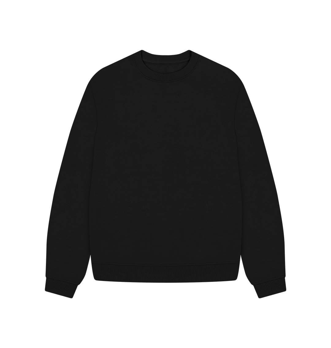 Black Printed Sweater Front