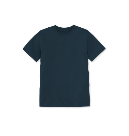 Denim Blue Printed Kids T-Shirt Front