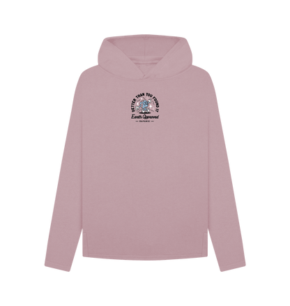 Mauve Printed Hoody Front