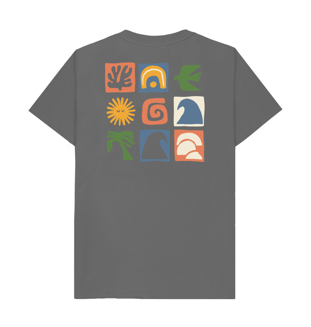 Slate Grey Printed T-shirt Back