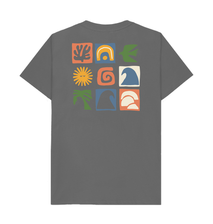 Slate Grey Printed T-shirt Back