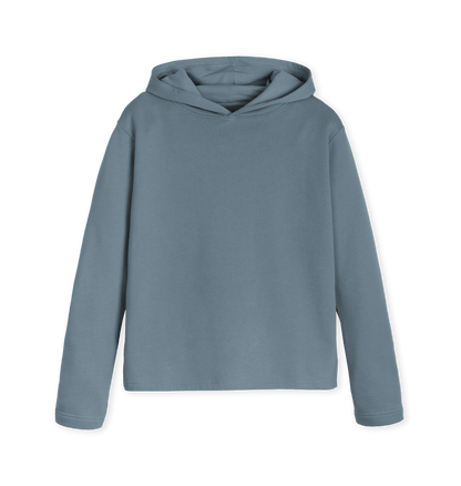 Stone Blue Printed Hoody Front