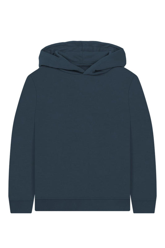 Navy Blue Printed Kids Hoodie