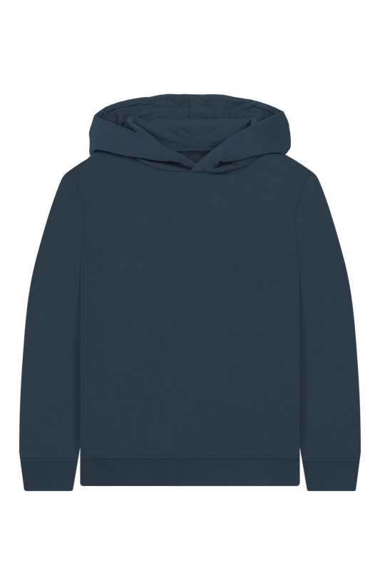 Navy Blue Printed Kids Hoodie