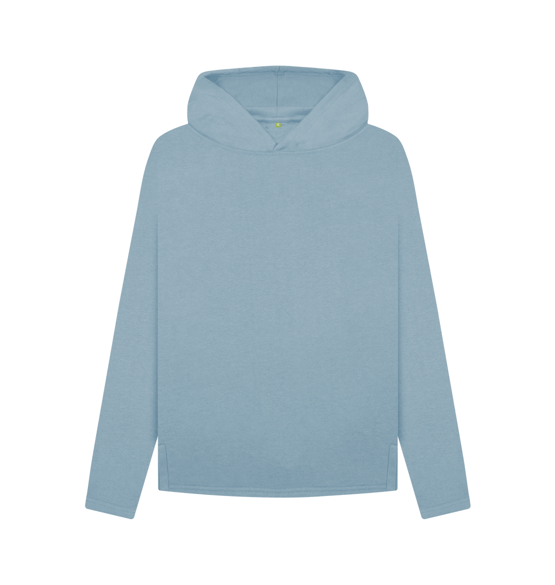 Stone Blue Printed Hoody Front