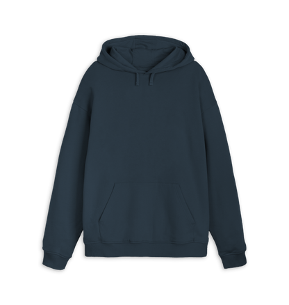Navy Printed Hoody Front