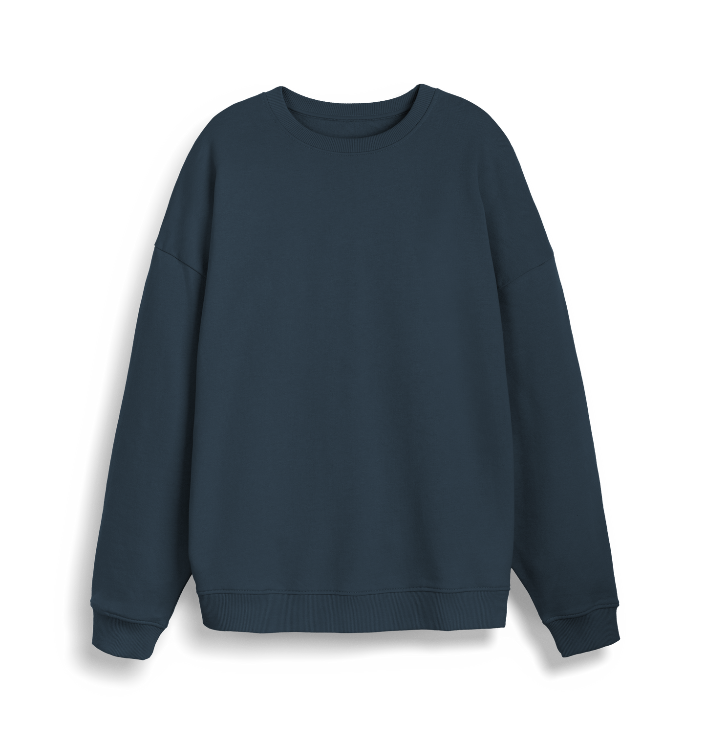 Navy Blue Printed Sweater Front