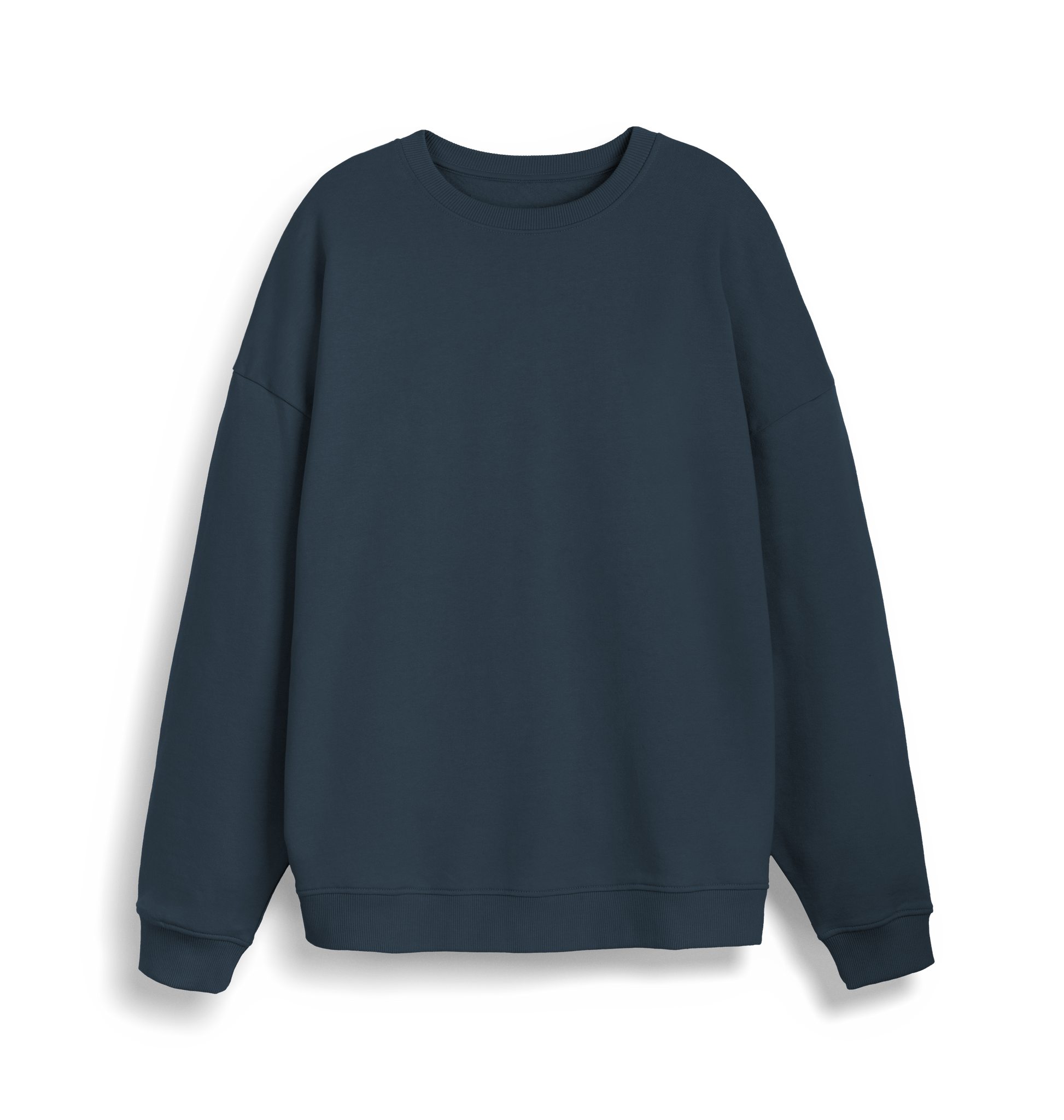 Navy Blue Printed Sweater Front