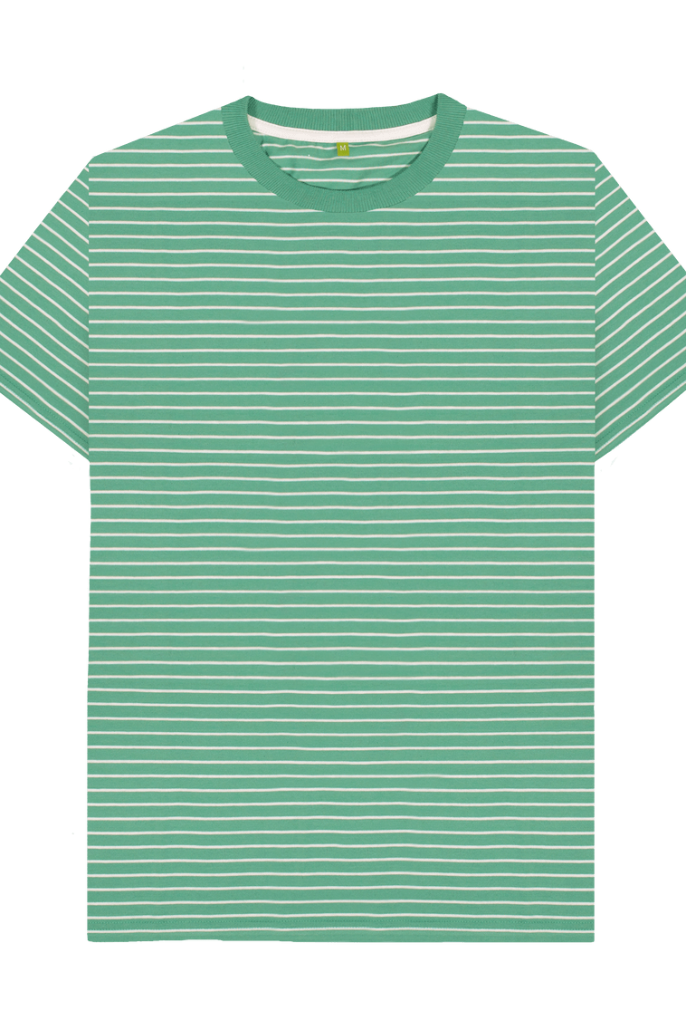 Green Stripes Printed Premium T-Shirt