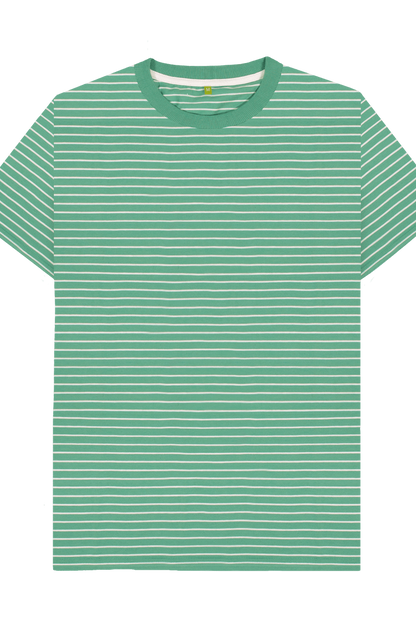 Green Stripes Printed Premium T-Shirt
