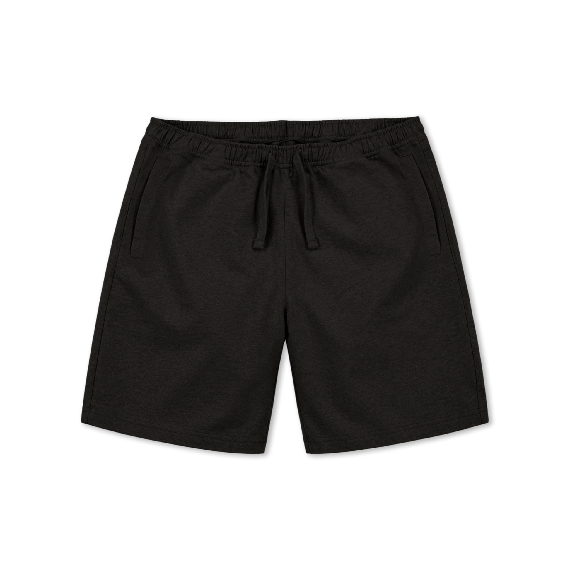 Black Printed Mens Shorts Front
