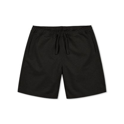 Black Printed Mens Shorts Front