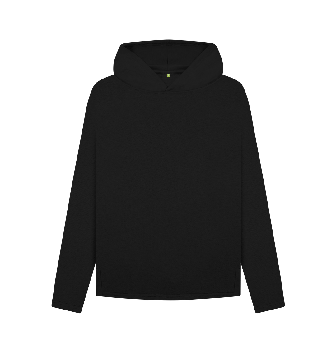 Black Printed Hoody Front