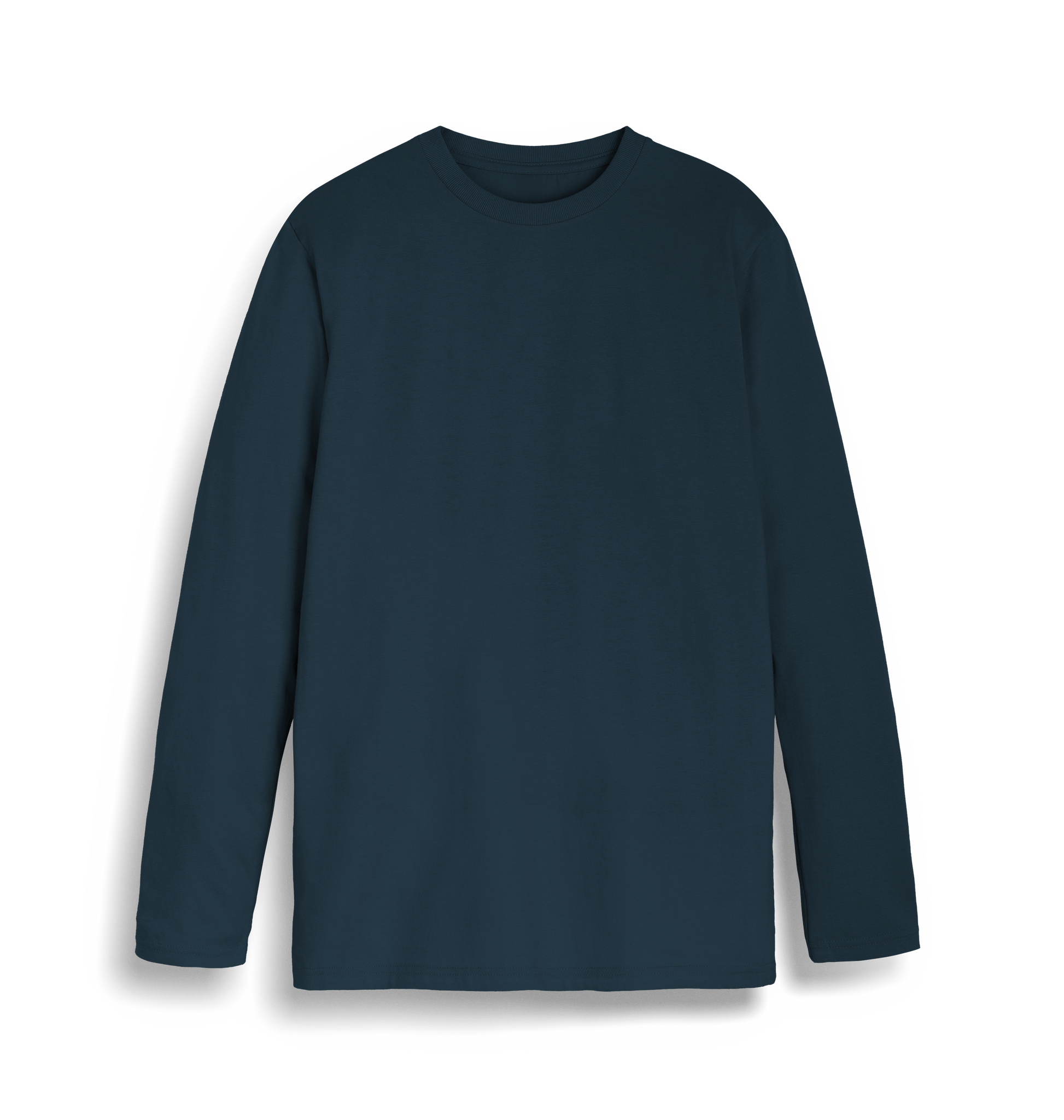 Denim Blue Printed Long Sleeve T Shirt Front