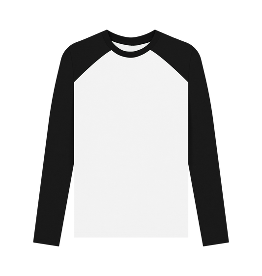 Black-White Printed Baseball T-shirt Front