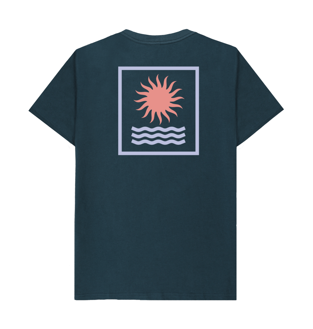 Denim Blue Printed T-shirt Back