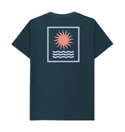 Denim Blue Printed T-shirt Back