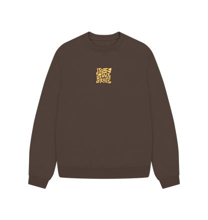 Chocolate Printed Sweater Front