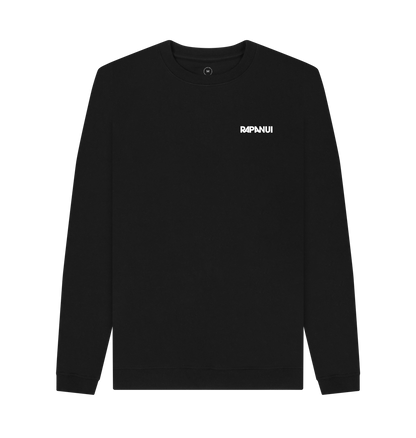 Black Recycled Printed Sweater