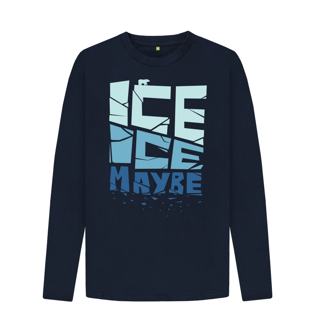 Navy Blue Printed Long Sleeve T Shirt