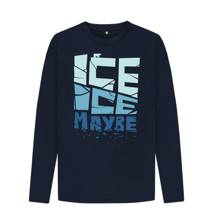 Navy Blue Printed Long Sleeve T Shirt