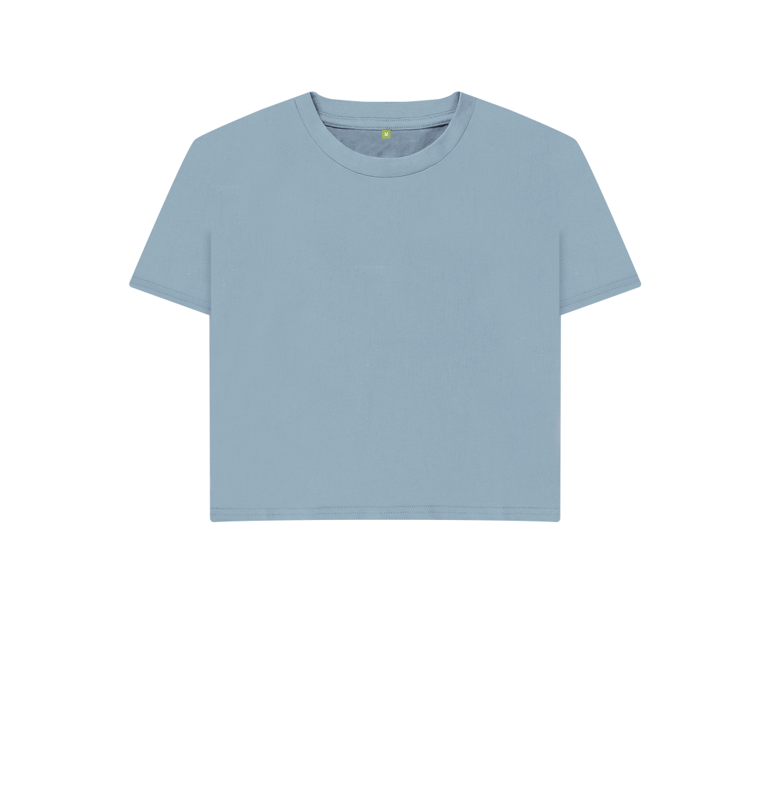 Stone Blue Printed T-shirt Front