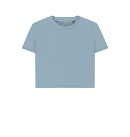 Stone Blue Printed T-shirt Front