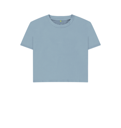 Stone Blue Printed T-shirt Front