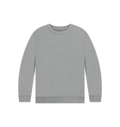 Athletic Grey Printed Kids Jumper Front