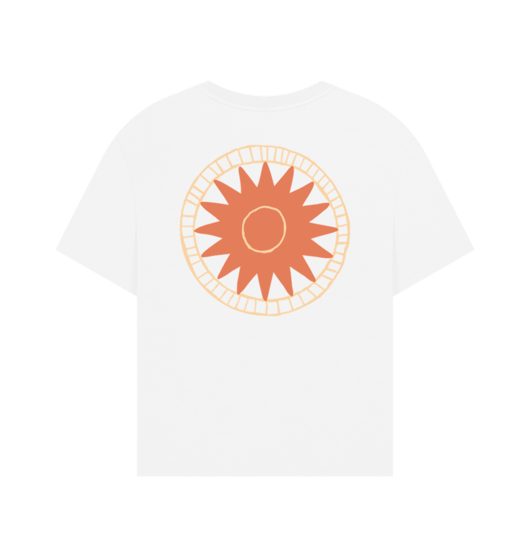 White Printed T-shirt Back