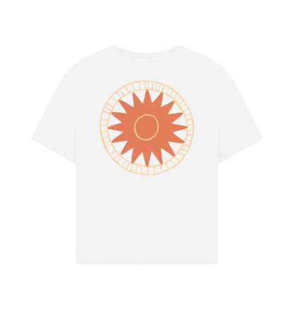 White Printed T-shirt Back